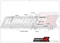 VERSYS 1000 Homologated Exhaust Kawasaki Muffler Auspuff Sportauspuff Silencer Echappement Silencieux Scarico Scarichi Escape Wydech Tłumik OVAL 2019 - 2021 Dominator 6