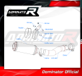 FZ1 FAZER 1000 EXHAUST Yamaha Muffler Auspuff Sportauspuff Silencer Echappement Silencieux Scarico Scarichi Escape Wydech Tłumik GP 2006 - 2015 DOMINATOR 5