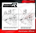 Kawasaki Z800 2013 - 2016 EXHAUST Muffler Auspuff Sportauspuff Silencer Echappement Silencieux Scarico Scarichi Escape Wydech Tłumik HP8 BLACK DOMINATOR