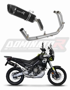 Aprilia Tuareg 660 2021 - 2023 Full system Kolektorius išmetimas Duslintuvas HP6 BLACK + dB killer medium