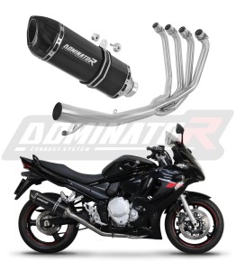 Suzuki GSXF 650 2007 - 2016 Pilna sistema Kolektorius išmetimas Duslintuvas HP1 BLACK + dB killer