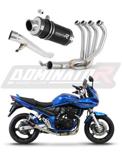 Suzuki GSF 650 BANDIT N / S 2005 - 2006 Full Exhaust System Collector Silencer GP1 BLACK + dB killer medium