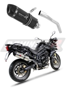 Triumph TIGER 800 XC XR 2011 - 2014 Exhaust Silencer Muffler HP1 BLACK + dB killer medium