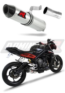 Triumph STREET TRIPLE 765 S R RS 2017 - 2022 Exhaust Silencer Muffler HP2 + dB killer medium