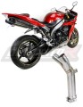 YZF R1 1000 RN12 Exhaust Cat Eliminator Catalyst Catalytic Converter Linkpipe Decat Downpipe 2004 - 2006 DOMINATOR  x