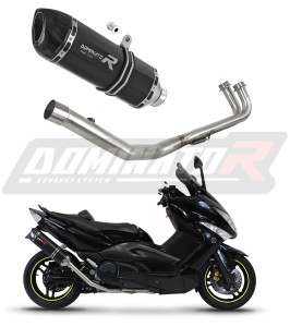 Yamaha T-MAX 500 2008 - 2011 Full System Išmetimo kolektorius Duslintuvas HP1 BLACK + dB killer medium