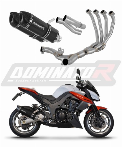 complete exhaust system with muffler DOMINATOR Full System HP1 BLACK fits to Kawasaki Z1000 2017  2020 7