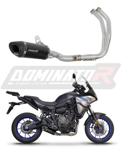 complete exhaust system with muffler DOMINATOR Full System HP8 BLACK fits to Yamaha Tracer 7 / GT 2020  2024 3