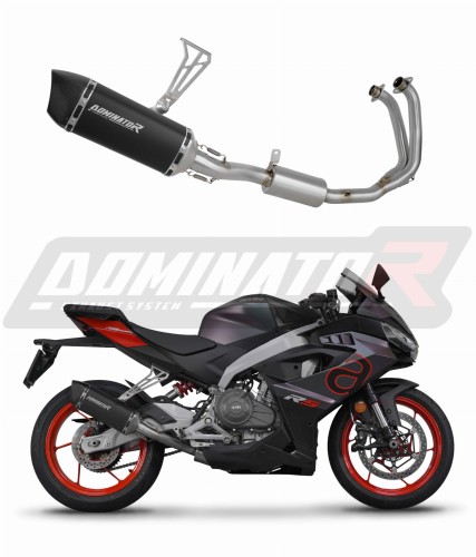 complete exhaust system with muffler DOMINATOR Full System HP6 BLACK fits to Aprilia RS 457 2024  2026