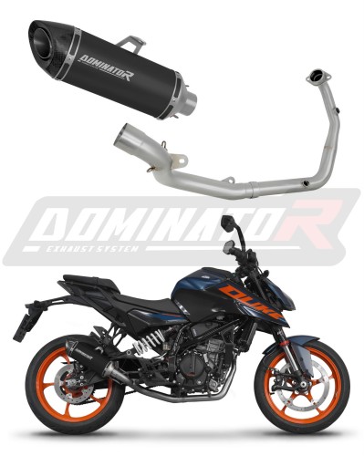 kompletny układ wydechowy z tłumikiem DOMINATOR Full System HP8 CZARNY pasujący do motocykla KTM 125 Duke 2024