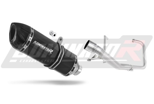 kompletny układ wydechowy z tłumikiem DOMINATOR Full System HP1 CZARNY pasujący do motocykla Yamaha YBR 125 2009 - 2018