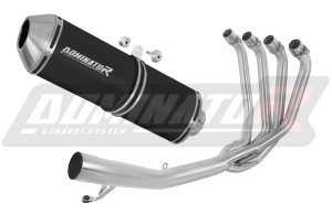Suzuki GSXF 650 2007 - 2016 Full Exhaust System Collector Silencer OVR BLACK + dB killer