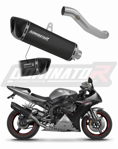 wydech tłumik DOMINATOR Homologowany HP6 CZARNY pasujący do motocykla Yamaha YZF R1 1000 RN09 2002 - 2003