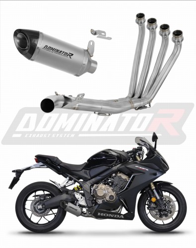 complete exhaust system with muffler DOMINATOR Full System titanium HP8 fits to Honda CB 650 R 2019  2023