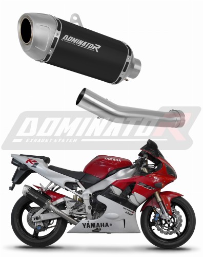 wydech tłumik DOMINATOR S6 Shorty CZARNY pasujący do motocykla Yamaha YZF R1 1000 RN04 2000 - 2001