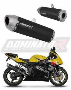 Suzuki GSXR 750 K1-K5 2001 - 2005 išmetimo bakelis duslintuvas S6 BLACK + dB killer