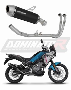 CF MOTO 450 MT 2024 - 2026 (Euro 5+) Pilna sistema Kolektorius išmetimas duslintuvas S6 BLACK + dB killer