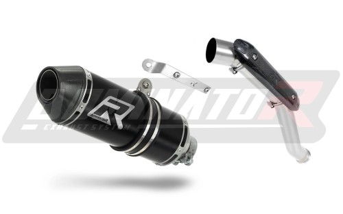 KTM RC 390 2017 2020 Hi Level Exhaust Muffler Auspuff Sportauspuff Silencer Echappement Silencieux Scarico Scarichi Escape Toba de esapament Avgas Ljuddämpare Wydech Tłumik Carbon Tip HP3 Black Noir Nero Negro Svart Schwarz Negru Dominator x