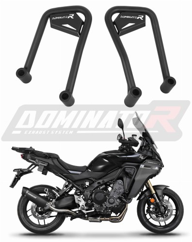 Yamaha Tracer 9 2025 Stainless steel Crash Bars BLACK Acciaio inossidabile Crash bars NERO en acier inoxydable NOIR Barras de protección de acero inoxidable NEGRO Sturzbügel aus Edelstahl BLACK av rostfritt stål SVART BARE DE PROTECȚIE NEGRU DOMINATOR x