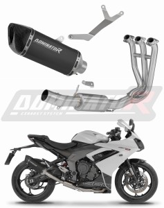 Triumph Daytona 660 2024 - 2026 išmetimo sistema duslintuvas HP6 BLACK + dB killer
