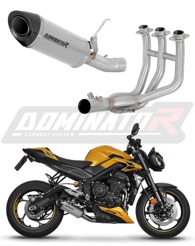 complete exhaust system with muffler DOMINATOR Full System titanium HP8 fits to Triumph Street Triple 765 RS 2024  2025 4