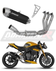 Triumph Speed Triple 1200 RS / RR 2021 - 2024 pilna sistema Kolektorius išmetimas duslintuvas S6 BLACK + dB killer
